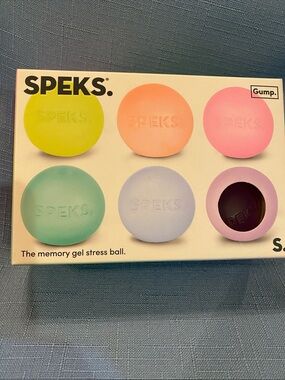 SPEKS GUMP Mini Squishy Stress Ball Rainbow One Pack of 6